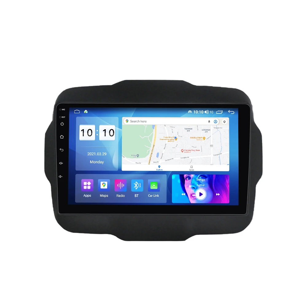 

MEKEDE Car GPS Navigation Video Multimedia Stereo Auto Support Car-play DVR BT for Jeep Renegade 16-18 Car DVD Player
