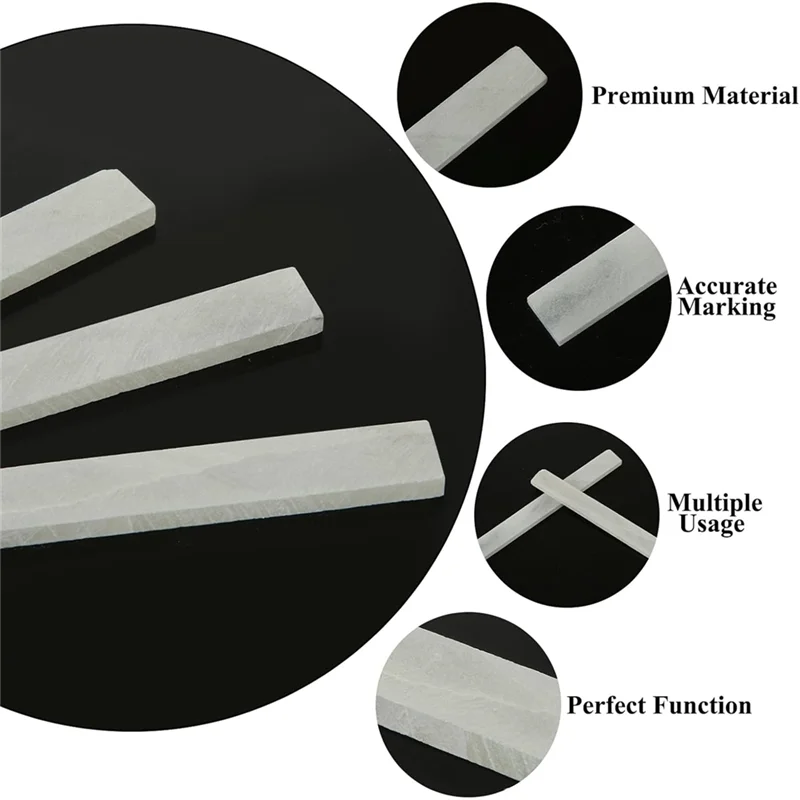 KYCOR-For Welders For Removable Markings Soapstone Pen Flat White 54PCS Professional Welding Chalk Pencils