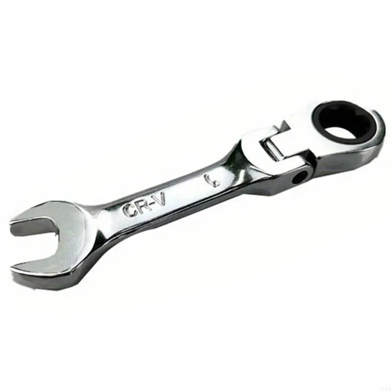 4XFD Hand Combination Wrench Spanner Tools 72Tooth Short Handle 180°Flexible Head Wrenches for Bike Car Maintenances