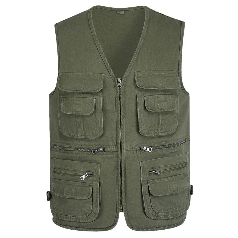 

New Spring Autumn Summer Versatile Items Camping Hiking Fashion Wearing Tank Top Outdoor Vest Multi Pocket Men's Clothing