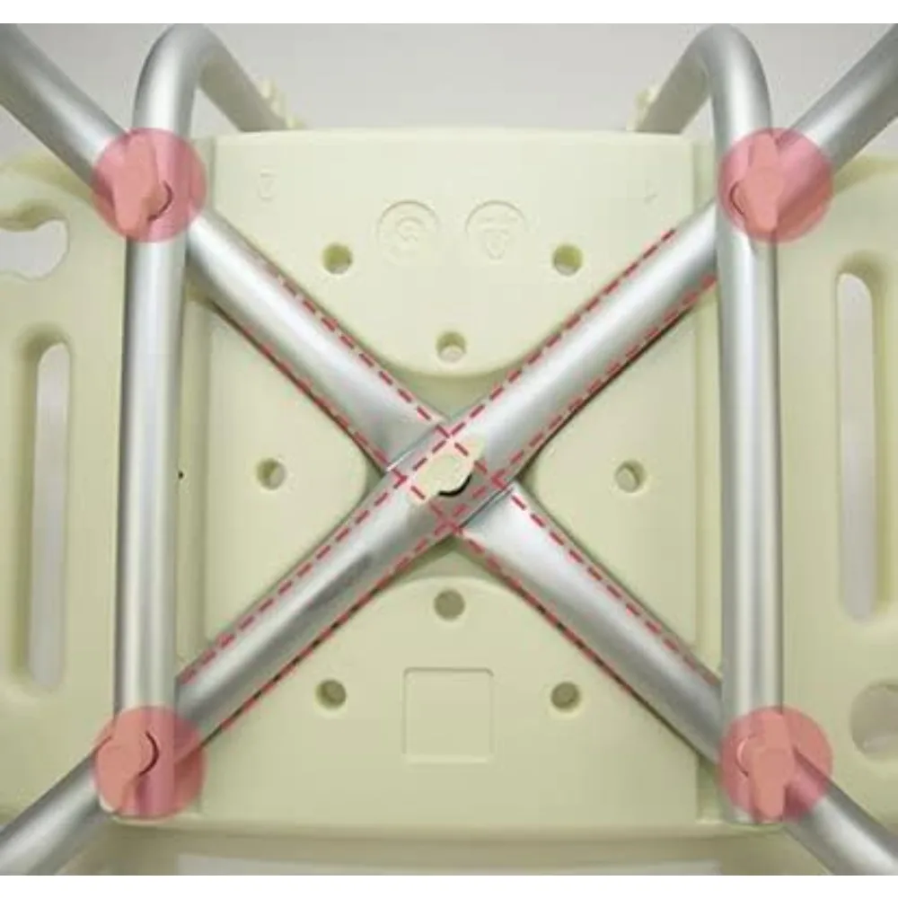 Adjustable Height Bath Bench, with Backrest Non-Slip Bathtub Stool Seniors Disabled Lightweight Compact Small Shower Chair