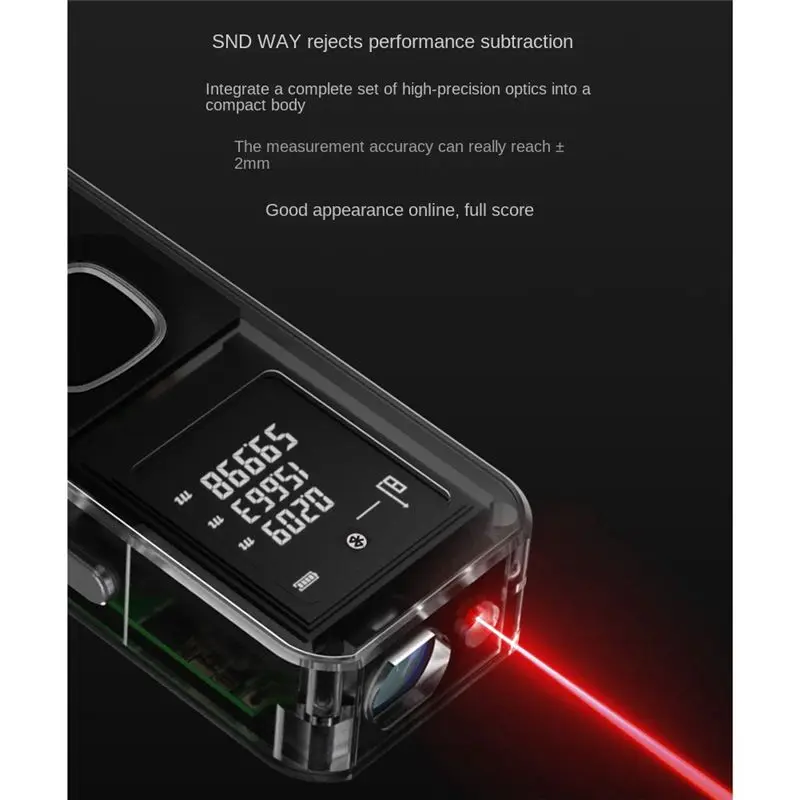 DT38 SNDWAY Laser-Rangefinder Mini Handheld Infrared Measuring Instrument SW-25A 50 Meters