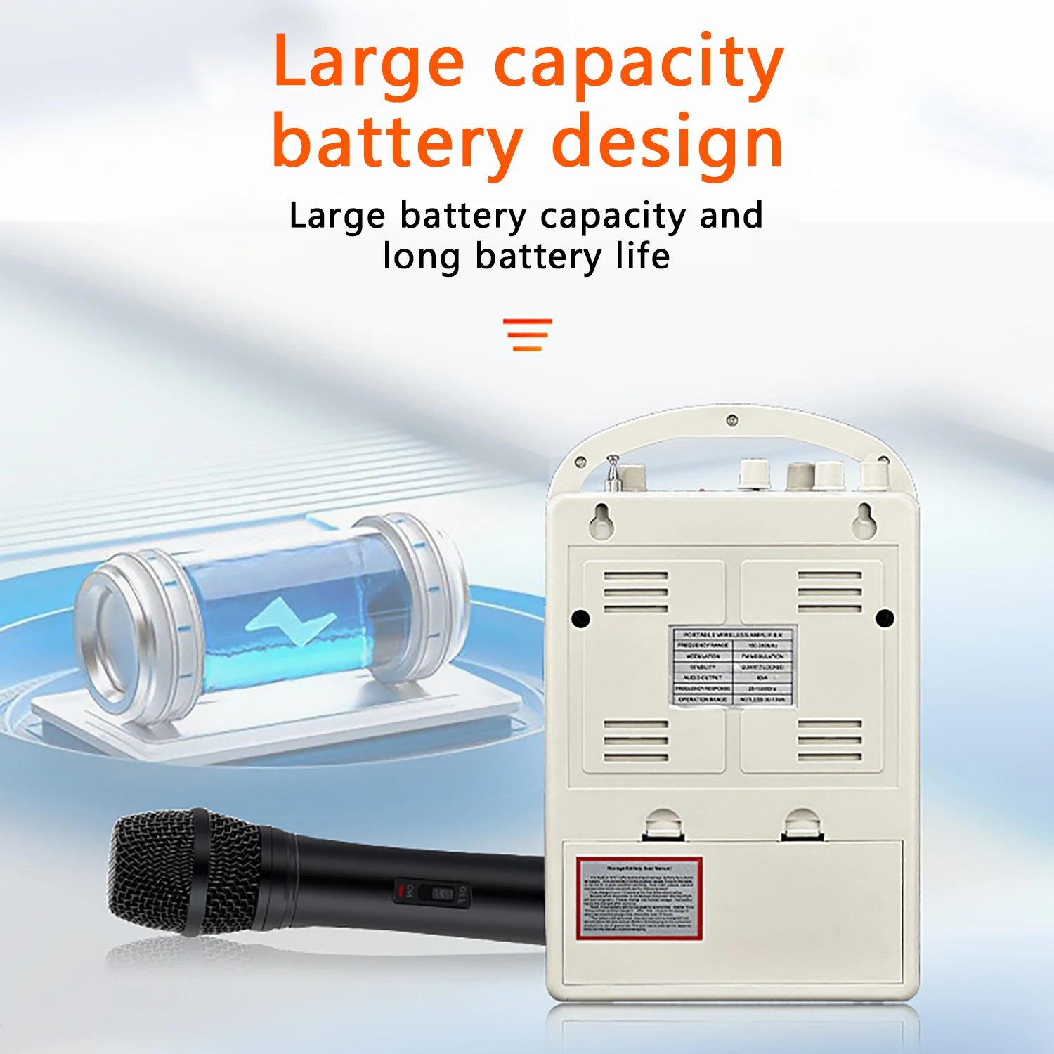 

GAS-AT112 Wireless Bluetooth amplifier - High-power outdoor karaoke clip-on handheld audio speaker - Audio equipment for tour