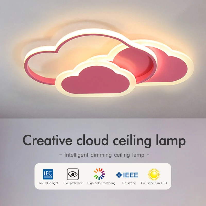 Imagem -06 - Modern Cloud Ceiling Light para Crianças Sala de Estudo Quarto das Crianças Meninas Meninos Bebê Fofo