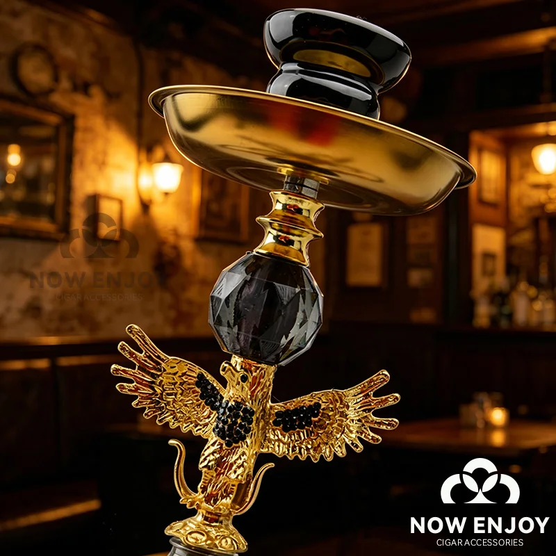 BLack Gold Eagle Design Smoking Pipe Hookah Set with Tobacco Bowl Water Pipe  Кальян Kit for Sheesha Shisha Smoke Accessories view 4