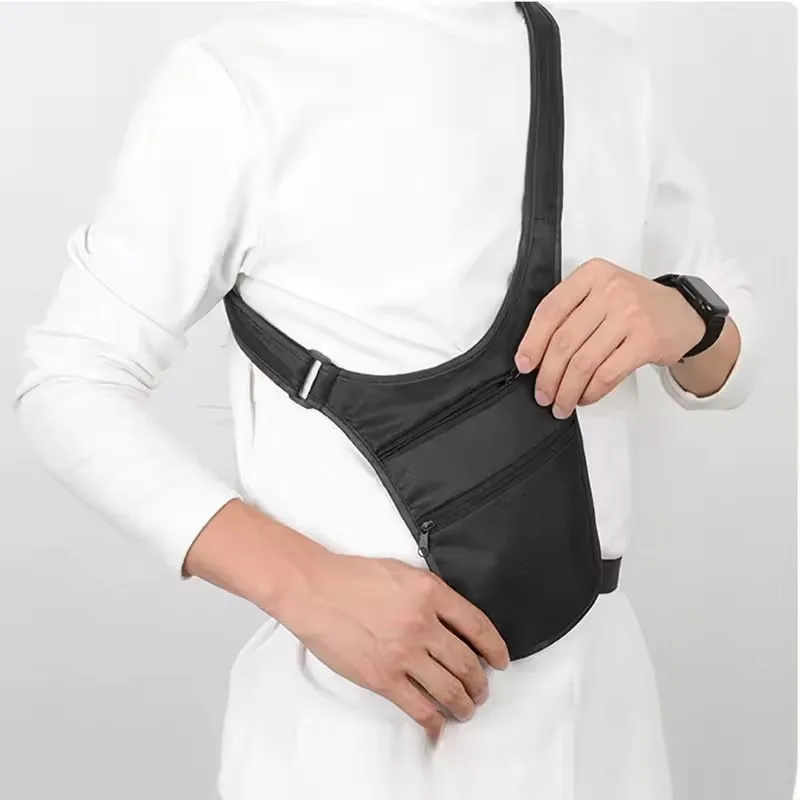 Neue Diebstahlsichere Reise-Sport-Hüfttasche mit Atmungsaktivem Großraumfach, Ultraflache Wasserdichte Versteckte Gürteltasche, Brusttasche – Detail 1