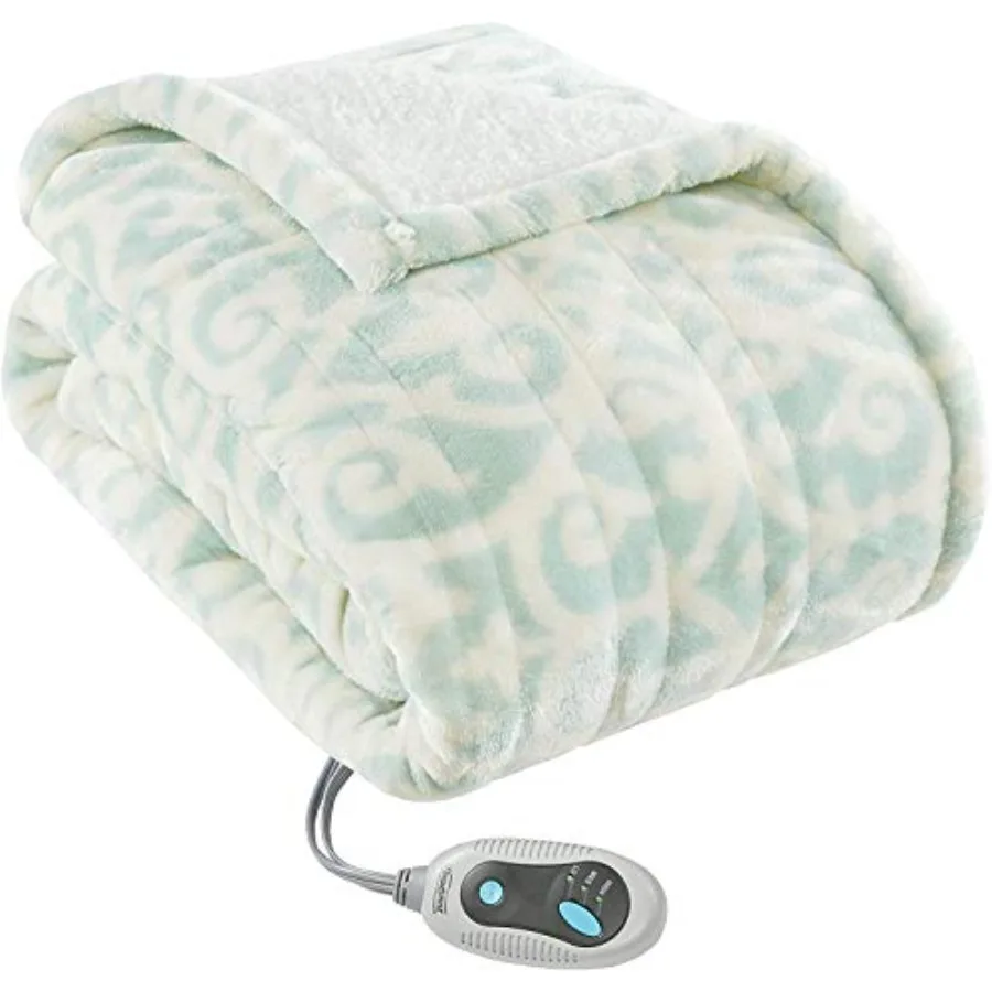 

Wearable Electric Poncho Wrap Blanket Ultra Soft Sherpa and Berber Fleece Heated Throw Low EMF UL Certified 3 Heat Settings and