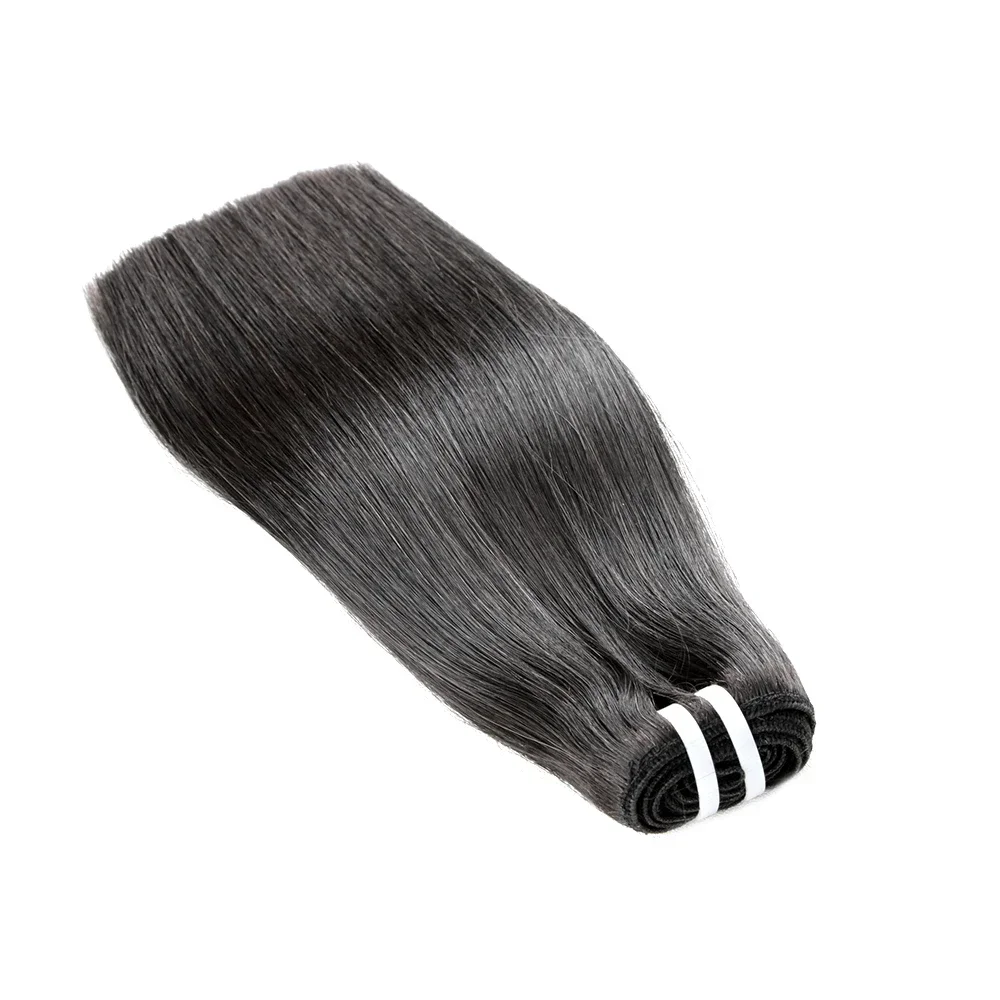 Pacotes retos de cabelo humano com fechamento, renda frontal SDD, osso cru, Vietnã, 6x6, 300g por conjunto