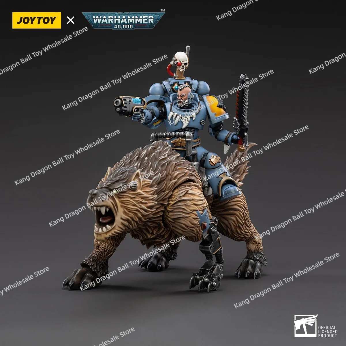 متوفر في المخزون JOYTOY Dark Source Warhammer 40K Space Wild Wolf Thunder Wolf الفرسان باجانا فروز 1/18 جندي متحرك