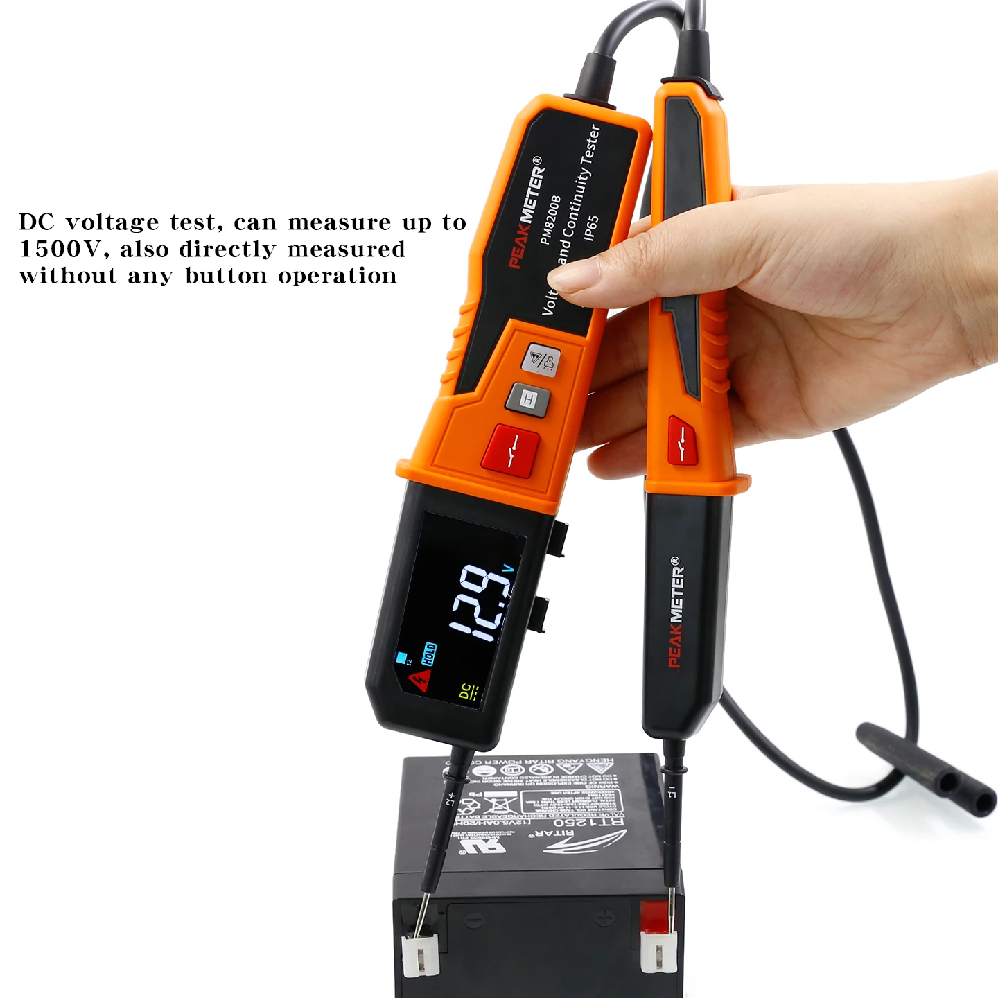 PM8200B Waterproof and Dustproof Intelligent AC/DC Voltage Measurement Instrument with RCD Testing and Polarity Detection