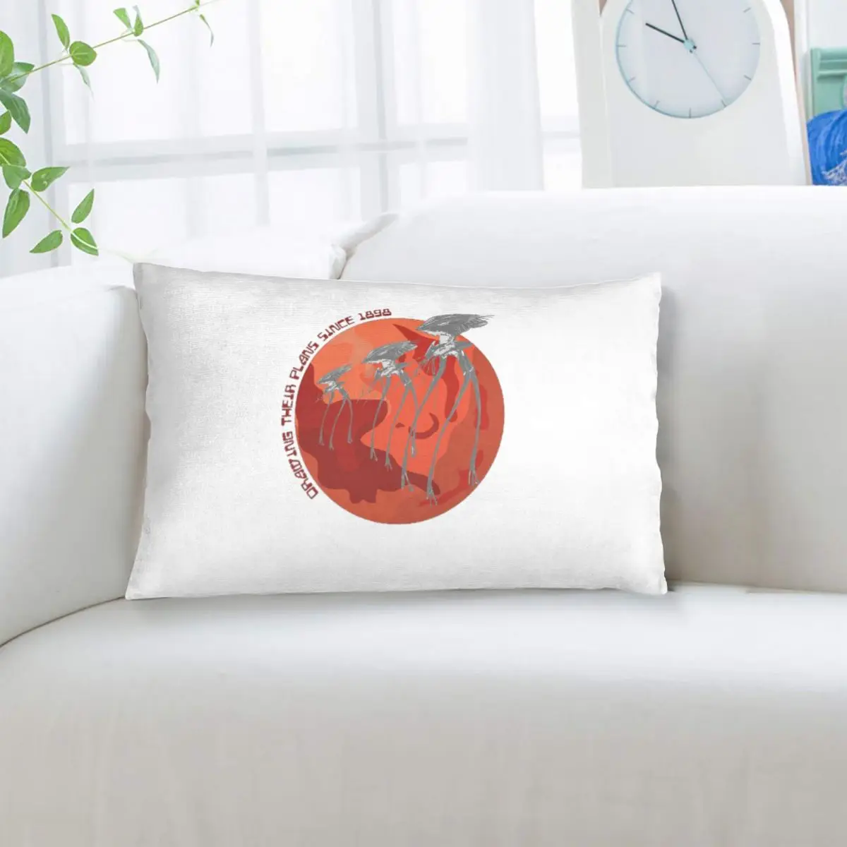 War Of The Worlds Drawing Their Plans Since 1898 Rectangle Pillowcase Cushion Cover Decorative Bedroom Bed Home Throw Pillow