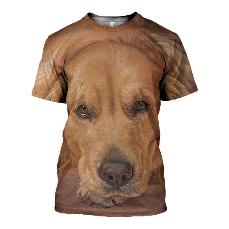 Fashion 3D Dog Pet Print Men's T Shirt Casual O-neck Loose Short Sleeve Tops Fashion Trend Summer Oversized T-shirt Men Clothing image 2