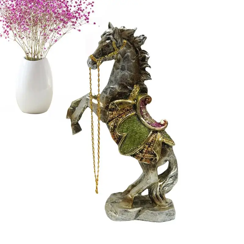 

Horse Figurines Standing Horse Ornaments Decorative Figurine Animal Crafts Collectible Chinese Horse For Home Decor Farm House