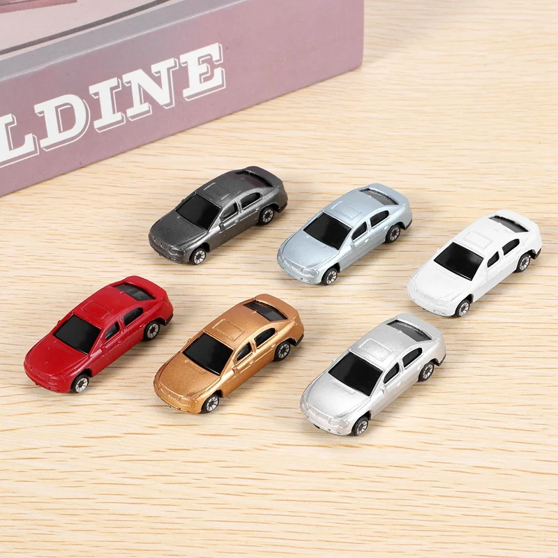 

50Pcs 1:87 HO Scale Model Car Painted Car Models HO/TT/N Scale Railway Modeling Making Mat