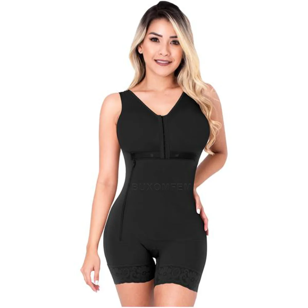 

Women's Bodysuit Waist Trainer Body Shaper Side Zipper Adjustable Breast Support Tummy Control Shaperwear Sexy Fajas Colombianas