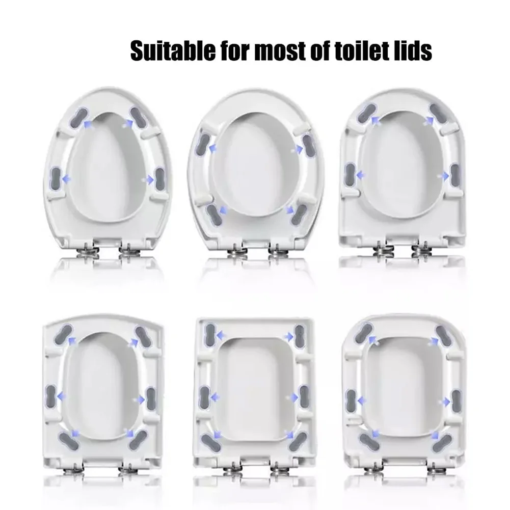 4pcs Self-adhesive Seat Cushioning Pads Shock Absorber Bathroom Accessories Toilet Cover Gasket Toilet Seat Bumper