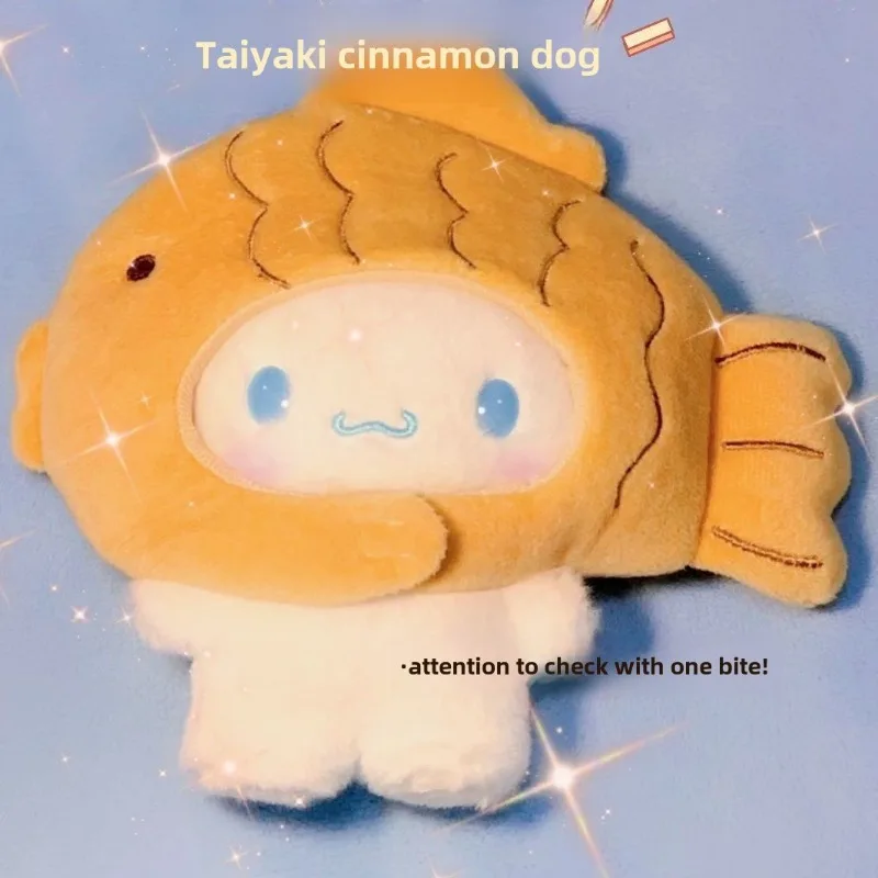 Cinnamoroll Рыба Шляпа Плюшевая Кукла Игрушка Kawaii Мягкая Санрио Плюшевая Кукла Тайяки Мультфильм Милая Кукла Девушки Подарок На День Рождения Игрушка