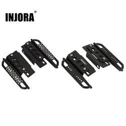 INJORA Metal Rock Sliders Side Pedal for RC Crawler Car Axial SCX24 Jeep Wrangler JLU Deadbolt Ford Bronco Upgrade Parts