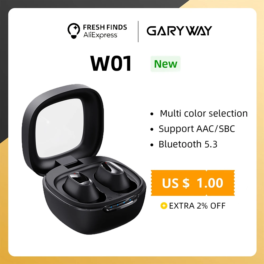 

Original Garyway W01 TWS Headset Bluetooth 5.3 Wireless Headphone Low Latency Earbdus HiFi Sport Earphone With Mic HD Call