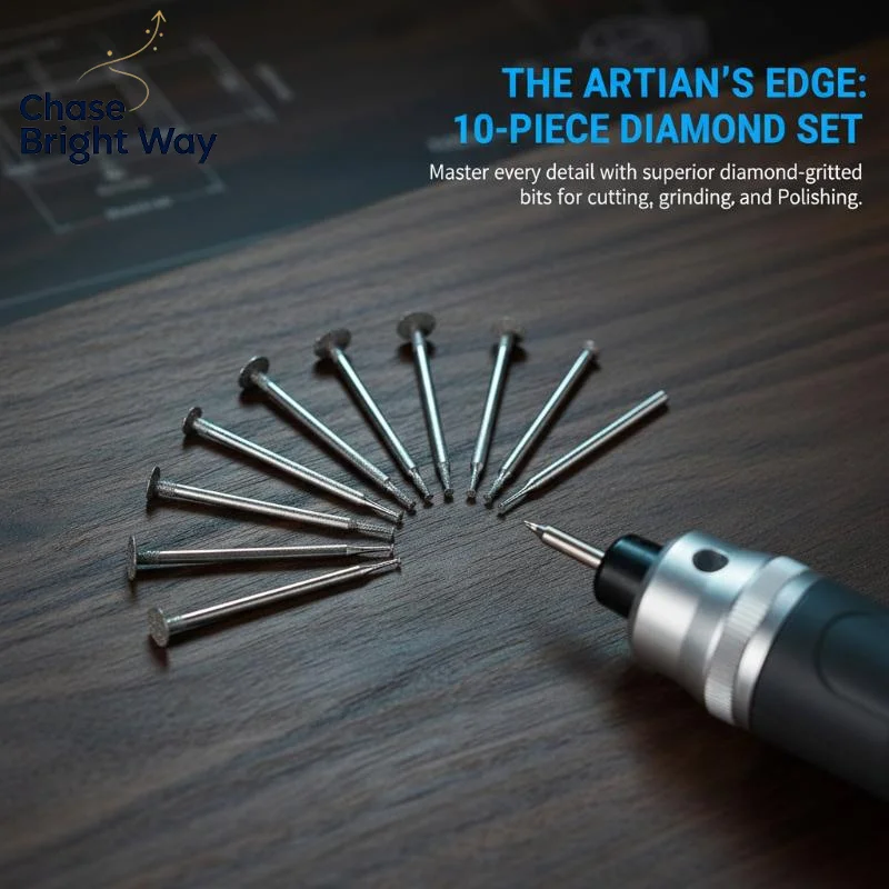 10PCS Ultra Thin T Head  Grinding Mounted Bit Accessories for  Rotary Tool Jewelry Metal Glass Carving