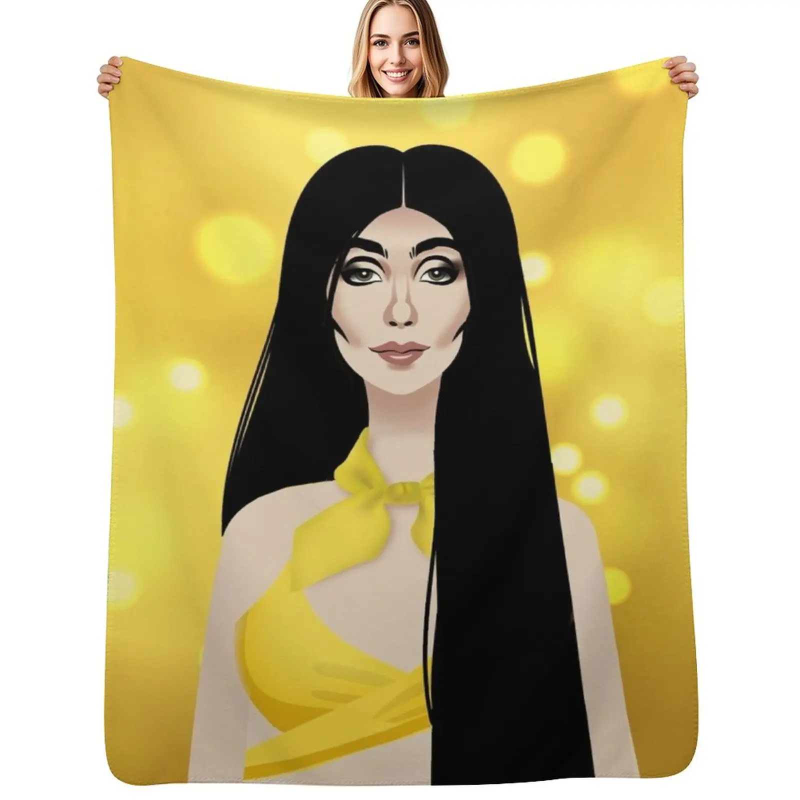 

Cher Throw Blanket Warm Napping Blanket for Office Couch Bed