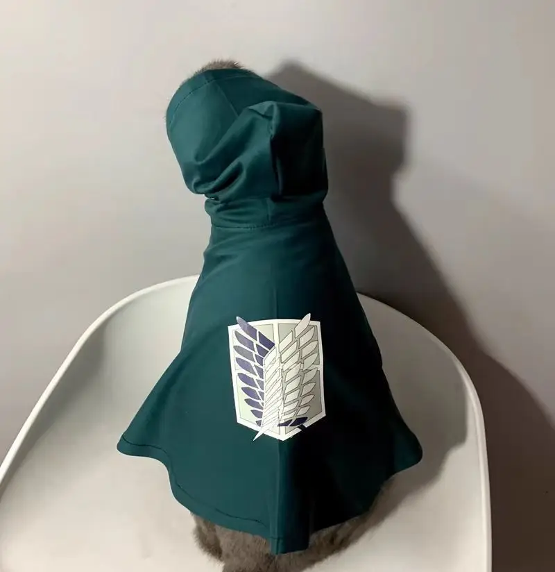Attack on Titan Wings of Freedom Haustierumhang, niedlicher Katzenumhang, vier Jahreszeiten, Cosplay-Kostüm, lustiges Haustier-Kostüm, Foto-Requisite, Geschenk – Detail 6