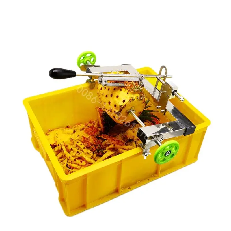 

manual 304 stainless steel pineapple peeler and corer machine ananas fruit peeling machine hand pineapple skin remover machine