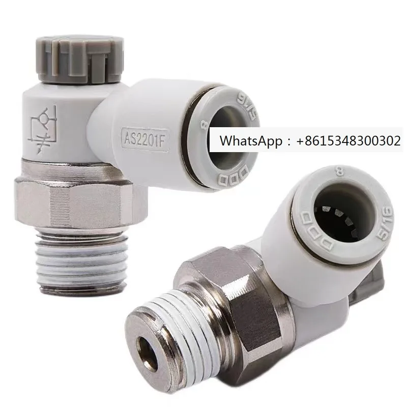 SMC premium cylinder speed control pneumatic AS1201F/2201F-06/08-M5/01/02/SA throttle valve