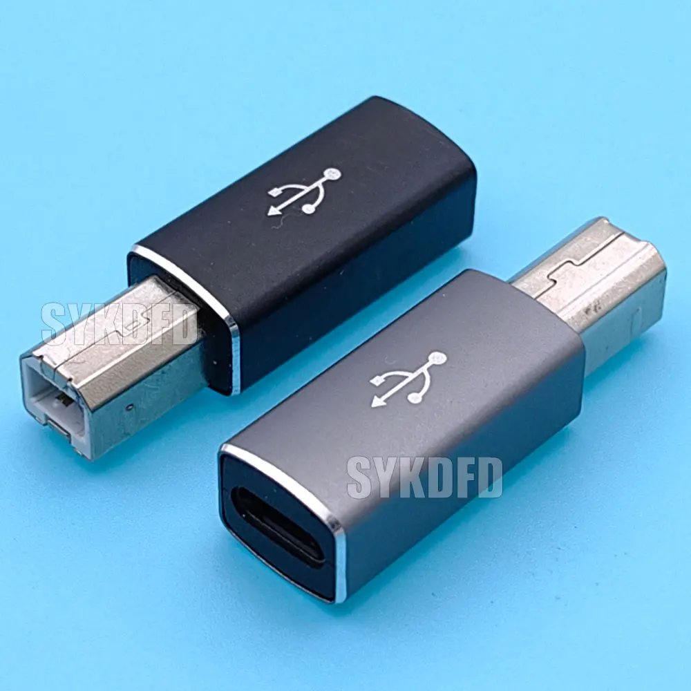 1Pcs Type-C Female To USB-B Male Adapter USB 2.0 Printer Adapter for Printer Piano Keyboard Fax Machine Scanner MIDI Interface