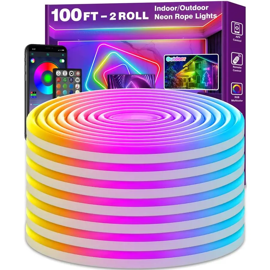 100Ft Neon Rope Lig…