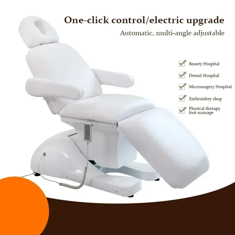 Электрическая косметическая кровать для чистки ушей, салон красоты, специальное кресло для лечения, регулируемый медицинский спа-массажный стол, кровать для татуировки