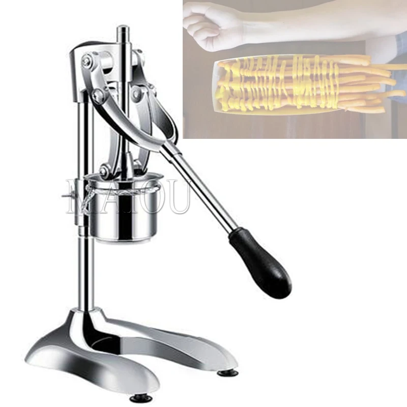 

Long Potato Strip Extruder Mashed Potatoes French Fries Maker Machine Manual Potato Making Machine Manual Potato Forming Tool