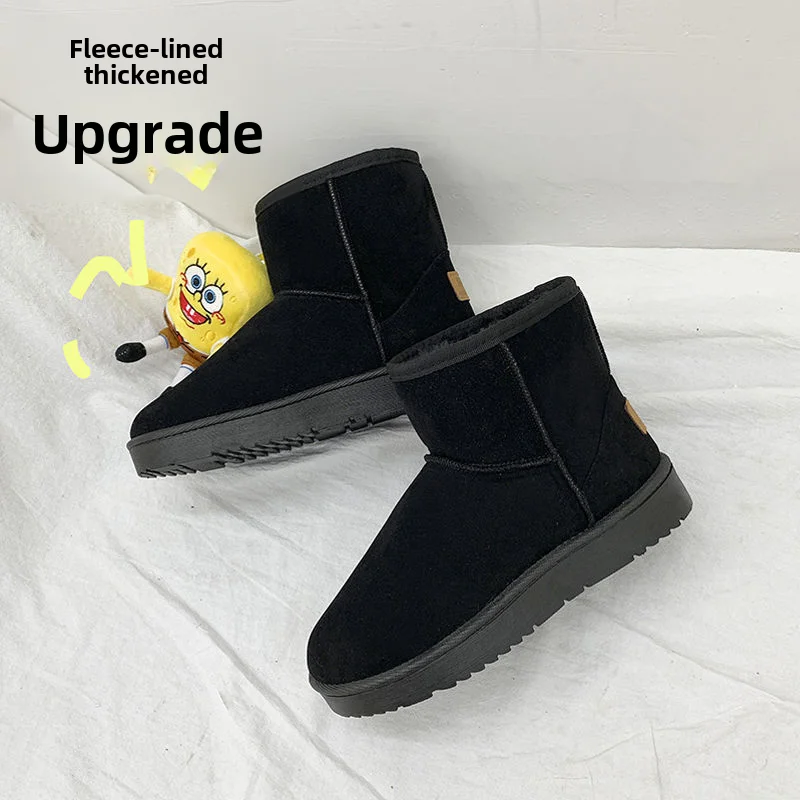 نمط جديد Ugc المرأة الشتاء الثلوج الأحذية منتصف العجل قصيرة المضادة للانزلاق أحذية قطنية دافئة تنوعا طالب الأحذية العصرية