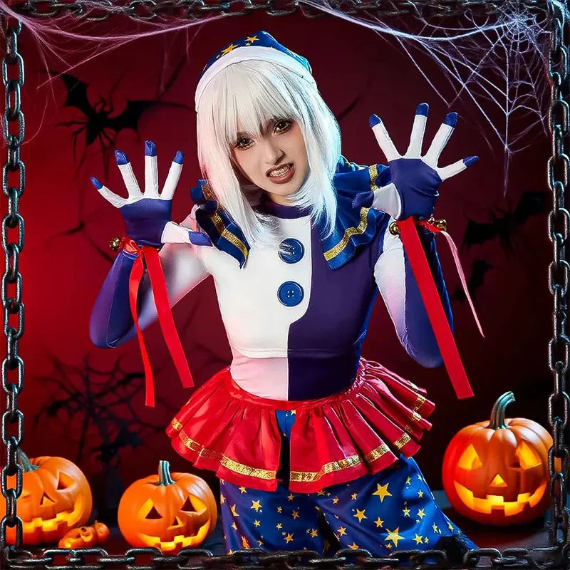 Moondrop جوكر أزياء تنكرية لعبة الأمن خرق دور اللعب موحدة هالوين كرنفال حفلة خلع الملابس للرجال النساء mj:3