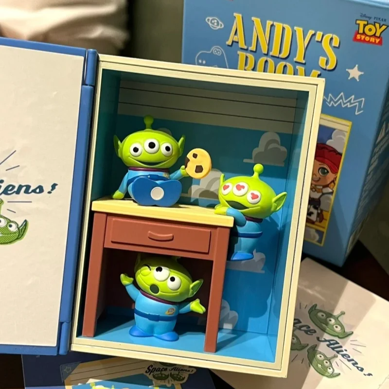 อะนิเมะใหม่ Toy Story Andy'S Room Series กล่องตาบอดน่ารัก Woody Buzee Mystery กล่อง Kawaii ห้องเครื่องประดับของขวัญวันเกิด