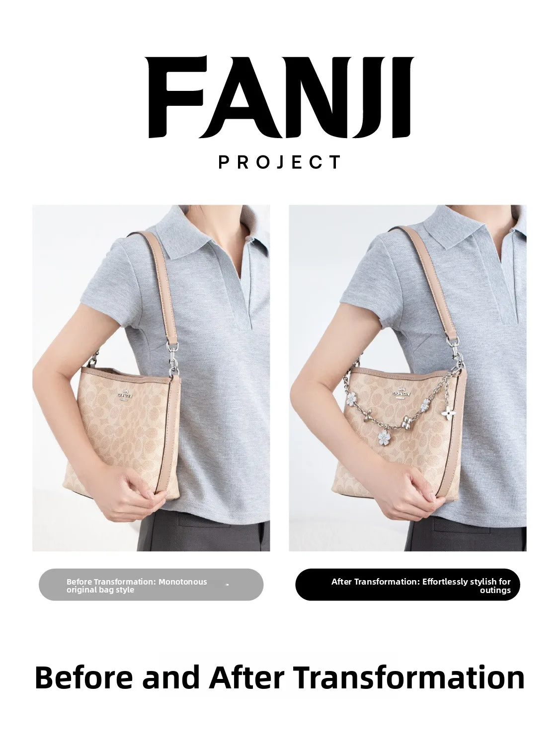  City17 Bucket Bag Sakura Decoration Chain Modification Accessory Suitable for FengJi Planning Leather Belt Buckle Part