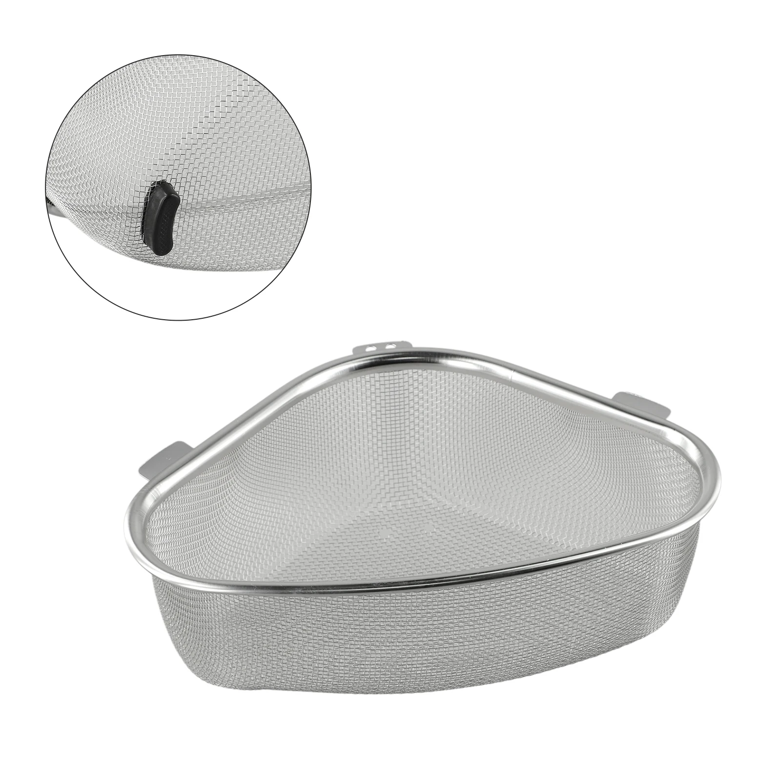 For Kitchen Sink Corner Strainer Basket Stainless Steel Sink Strainer Corner Placement Clog Prevention Corrosion-resistant