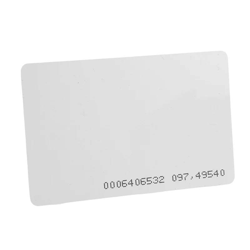 ABZW 100Pcs 액세스 제어 카드 RFID 카드 125Khz EM4100 TK4100 액세스 제어 키용 스마트 근접 카드 RFID 태그 키