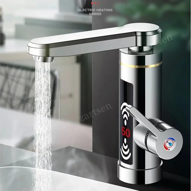 3000W 220V Electric Kitchen Water Heater Tap Instant Hot stainless steel Water Faucet Heater Cold Heating Faucet