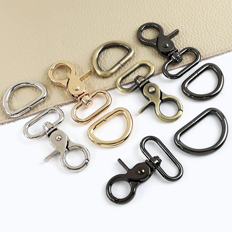 1-10 مجموعات 20-32 مللي متر حقيبة حزام معدني D حلقة باكس ظهره حزام الكتف قطب مشبك قفل المفاتيح موصل هوك ملحق ذاتي الصنع