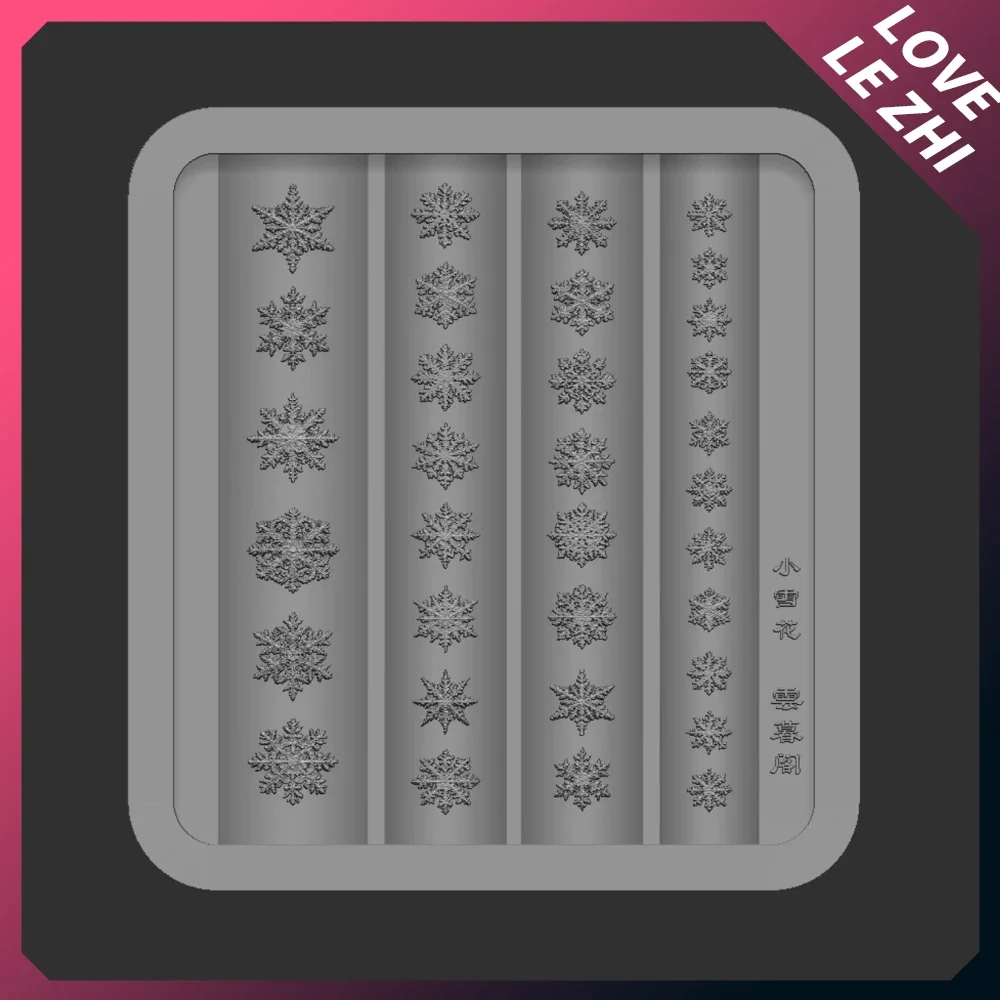 

1Pc Kawaii Winter Small Snowflake 3D Silicone Mold Nails Art Decoration Diy Design Nails Art Carving Mold Christmas Present