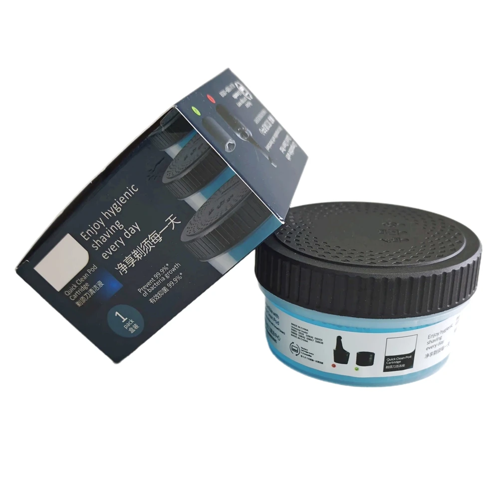Cartucho de Repuesto Quick Clean Pod con Líquido para Afeitadora Eléctrica Philips Angular Polygon Series 9000/7000/5000, Accesorios