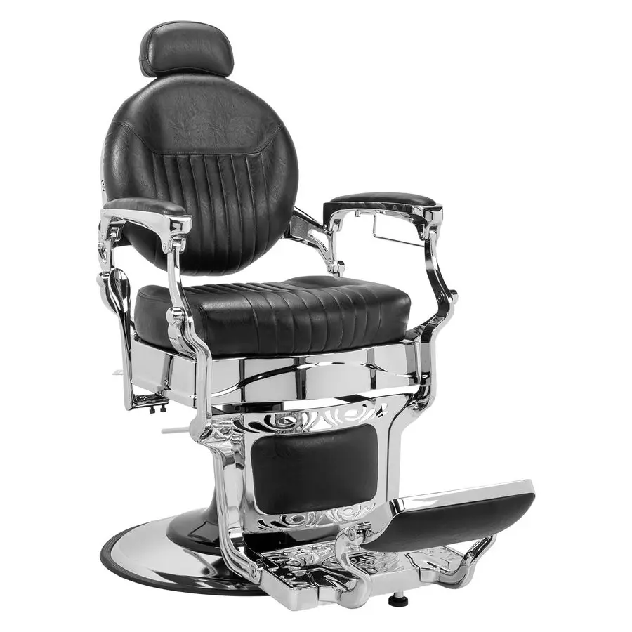

Heavy Duty Vintage Recline Barber Chair Hydraulic with Headrest, Supports up to 550lbs 360Rotatable, Professional Salon Beauty