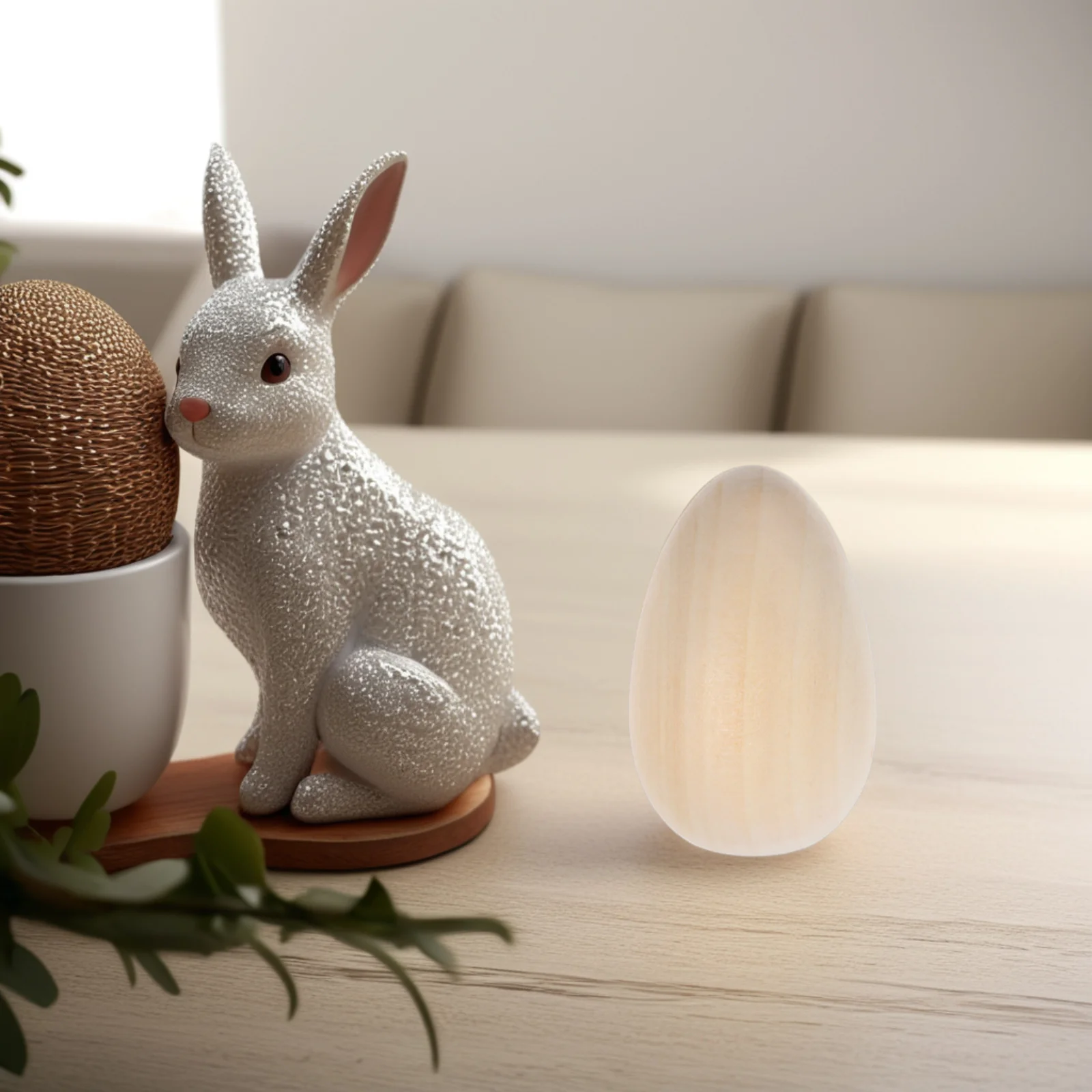 6개입 나무 달걀 그래피티 무도색 부활절 DIY 공예 장식품 내구성 수제 휴일 장식 달걀 그래피티 장난감