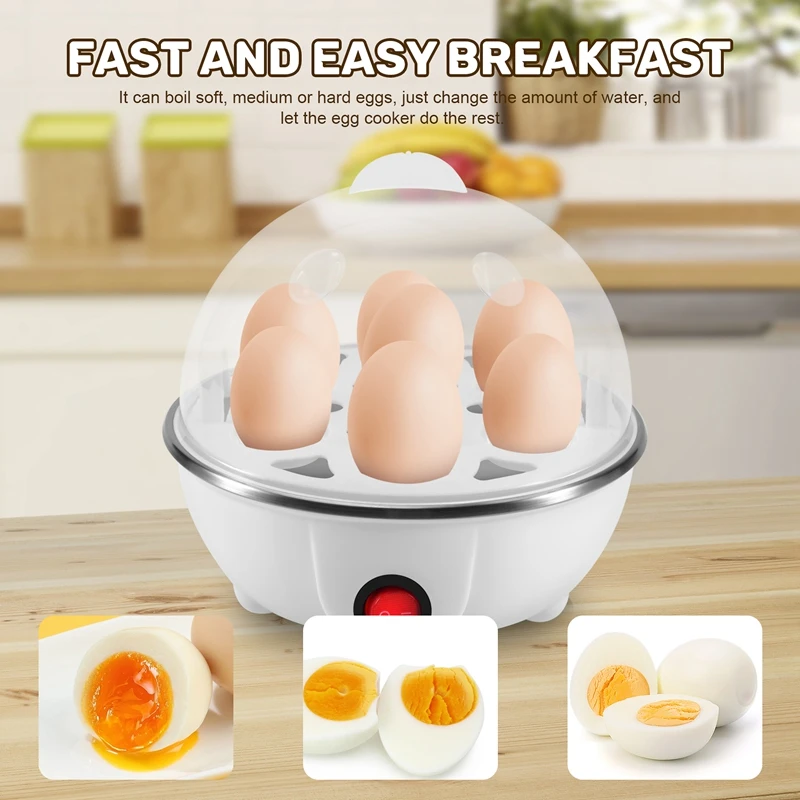 Electric Boiled Egg Cooker Boiler Maker Rapid Heating Stainless Steel Steamer Pan Cooking Tool