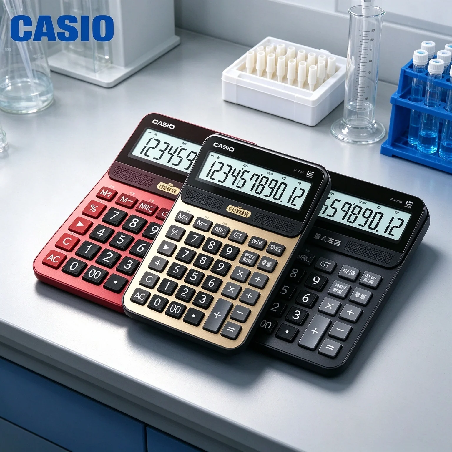 Casio /Accounting Calc /Portable Calc GY-120/DY-120/MS-20YC/SL-310YC Solar Dual Power Clear LCD For Shop Billing Home Budget
