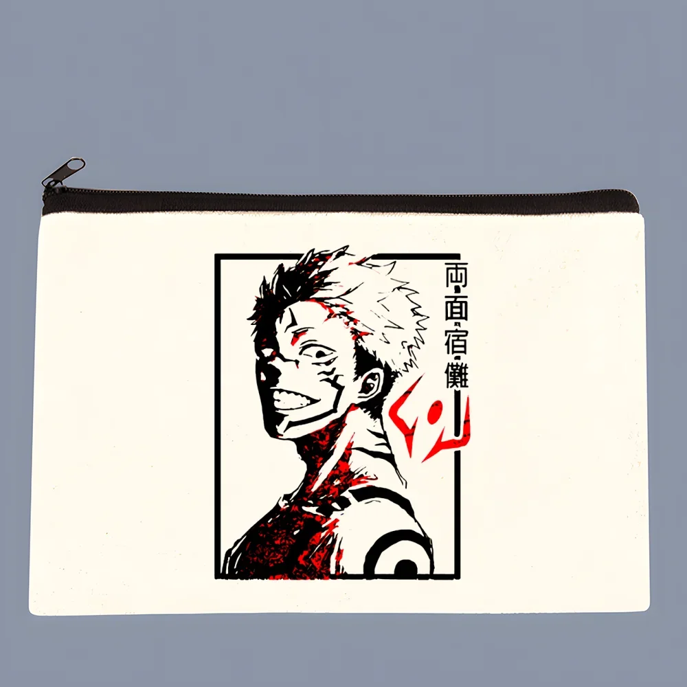 Jujutsu Kaisen Anime Sukuna Ryomen Cartoon Printed Canvas Bag Design Canvas Simple and Fashionable Storage Bag