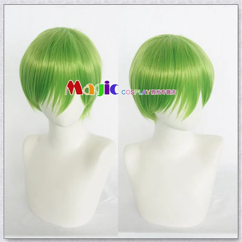 BLAZBLUE Hazama Midorikawa Retasu Cosplay Wigs High-temperature Fiber Synthetic Hair Green Hair with Free Wig Net