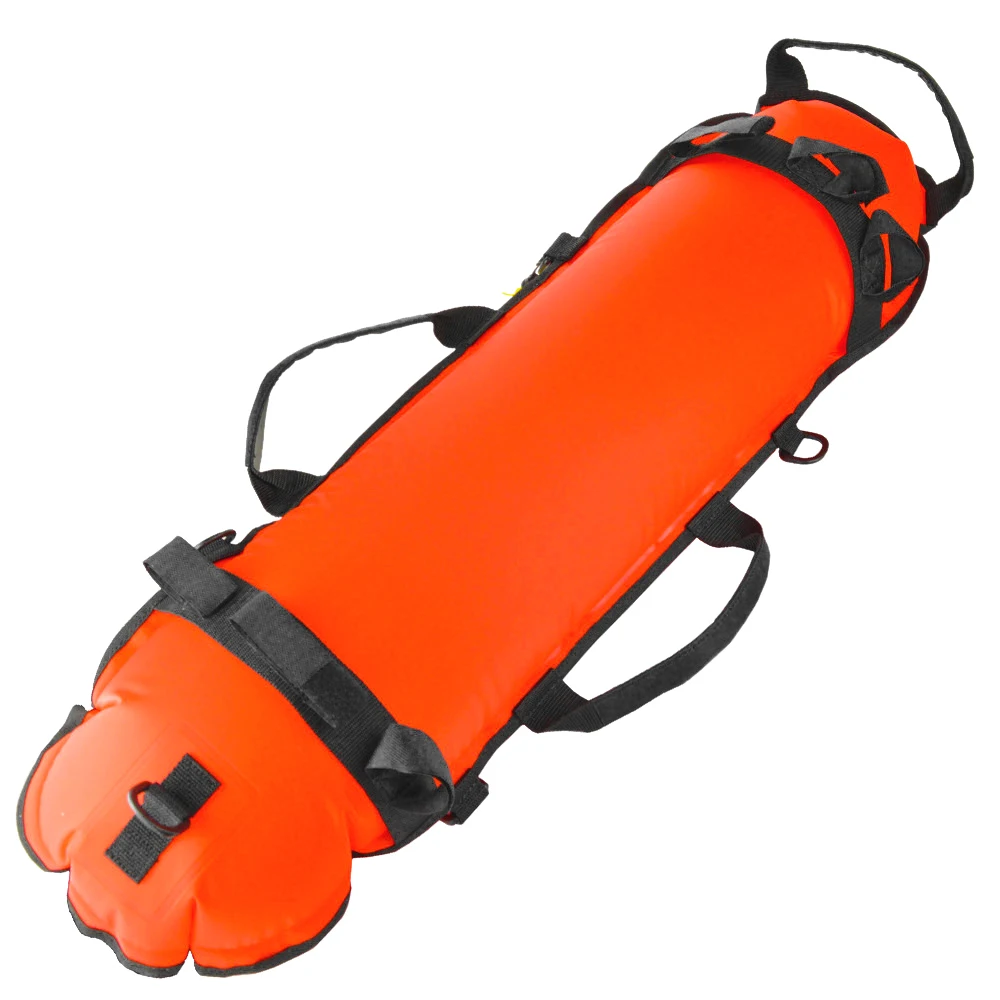 Inflatable Safety Float Scuba Diving Surface Marker Signal Float with Dive Flag 78LBS Maximum Buoyancy Bearing Weight