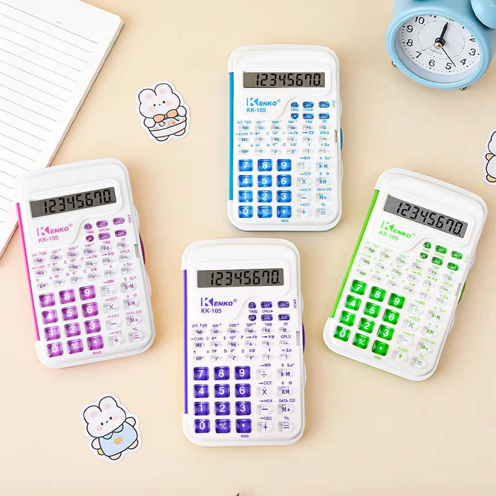 Picture 6: Mini Dopamine Flip-Top Calculator: A Portable and Cute Math Tool for Students and a Creative Office Gift